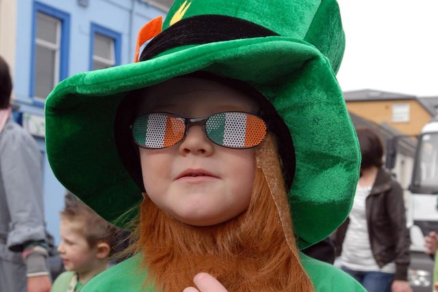 This lad was well turned out for the St Patrick's Day parade.
