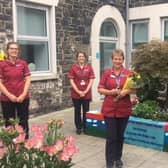 Tissue Viability Nurse, Claire Mackin, who is celebrating 40 years in nursing, is pictured alongside other members of the team