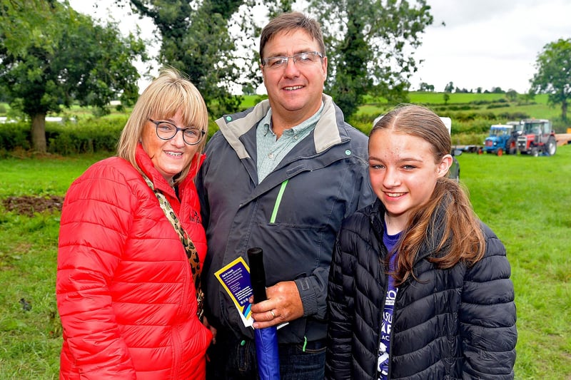 The Hendren family who attended the annual Waringstown Vintage Cavalcade on Friday evening, included, from left, are Diane, David and Katie. LM27-203. Photo by Tony Hendron
