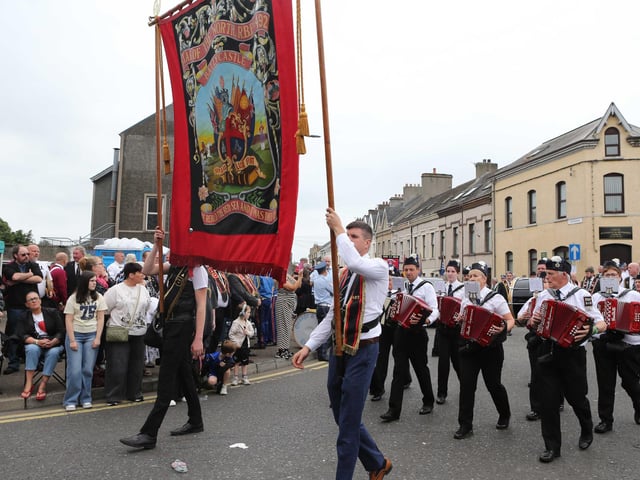 The parade makes its way through Larne.