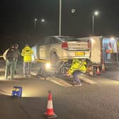 A mobile vehicle examination station was set up at Tamnamore park and ride. Picture: PSNI