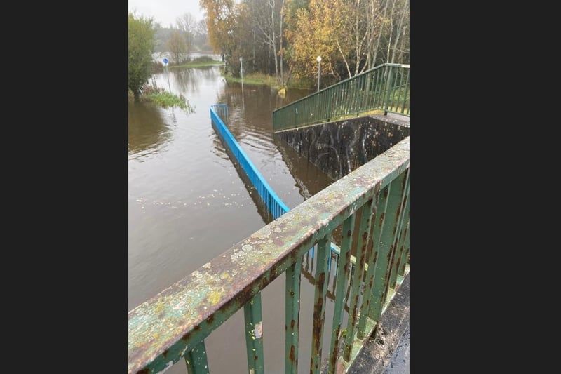 Deep waters at Craigavon City Park and Lakes following Storm Ciaran on Tuesday.