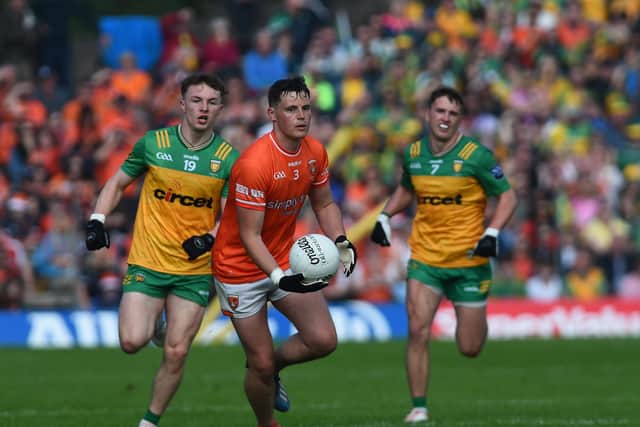Armagh's Aaron McKay pictured during the 2024 Ulster Final against Donegal. Pic: John Merry