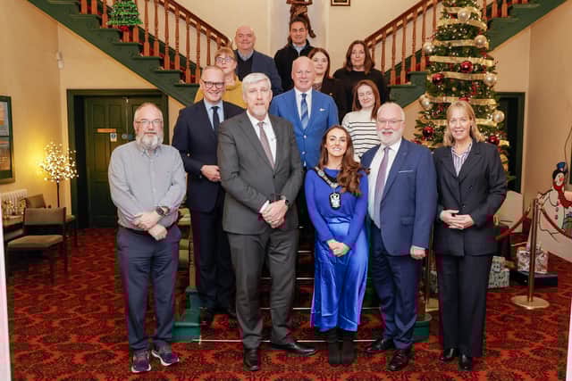 Minister O'Dowd with Lord Mayor Sarah Duffy, ABC Council staff and BPA members