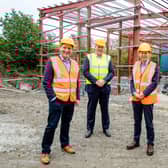 From left: Jeremy Fitch, Executive Director of Business Growth, Invest Northern Ireland; Neil Taggart, CEO, Thompson Aero Seating; Tongyu Xu, Chairman, Thompson Aero Seating and Ethna McNamee, Western Regional Manager, Invest Northern Ireland. Picture: Andrew Towe, Parkway Photography.