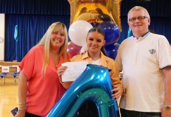 Parents joined with their children to celebrate results day 2023.
