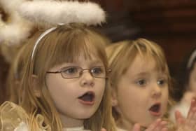 These two litt'uns were dressed as Angels when they performed their Nativity Play which was held by Ballymoney District Community Playgroup at Trinity Church  in 2007.