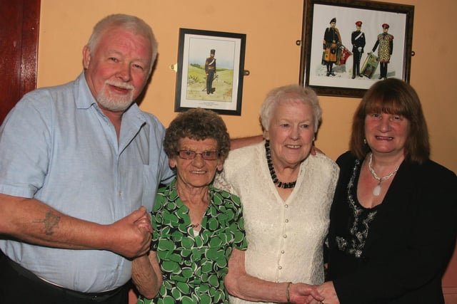 BIG NIGHT...Gerald Dallat, Maisie Campbell, Mel Freeman, and Anne  Dallat join in the fun at Coleraine Royal British Legion on New Year's Eve in 2010