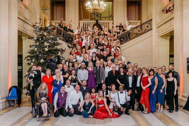 Attendees at the Christmas Gala Ball in Parliament Buildings.