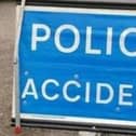 Road accident PSNI sign.
