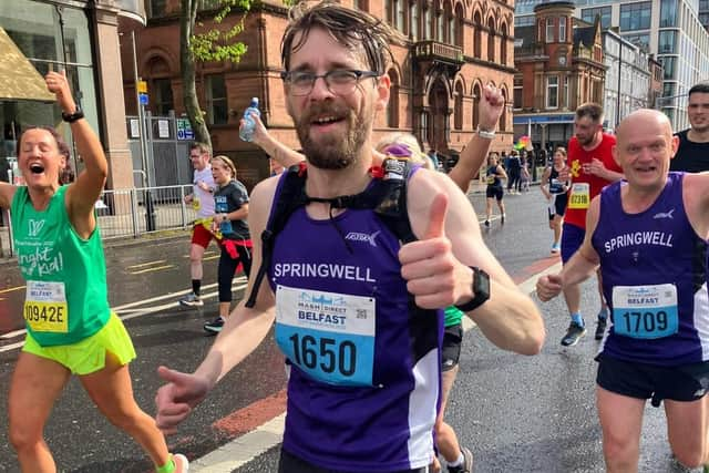 Will Colvin at the Belfast Marathon