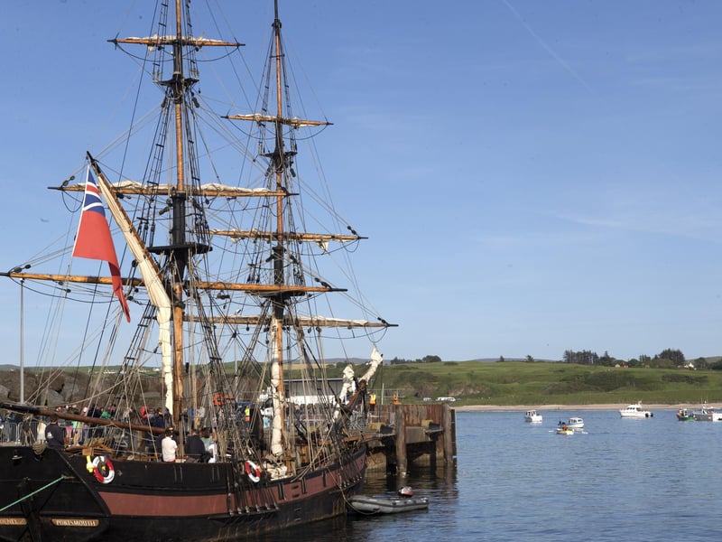 Tall ship Pheonix pictured at the Blessing of the Boats at Ballycastle.