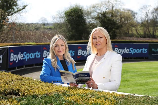 Pictured (left to right) launching the upcoming Summer Festival is Sharon McHugh, Head of PR & Sponsorship at BoyleSports and Emma Meehan, Chief Executive of Down Royal Racecourse.