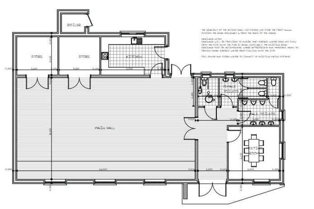 The new community hall will be twice the size of the previous hall. Credit: ABC planning portal