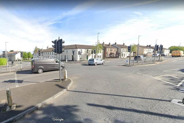 Traffic lights at the Francis Street, Edward Street junction in Lurgan have failed causing traffic chaos. Photo courtesy of Google.