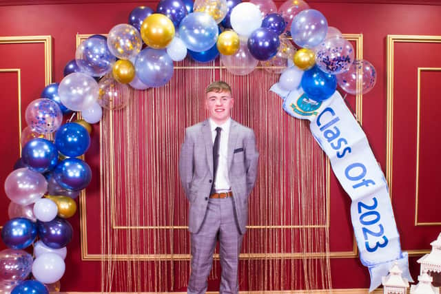 Joel McGarry at the school formal just months after his brain surgery. Picture: St John the Baptist’s College