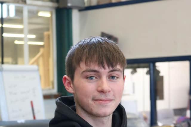 Recent past Vehicle Paint Refinishing Traineeship student Jack Harvison.  Since completing his Traineeship, Jack has progressed to the Level 3 Apprenticeship course at Southern Regional College and placed top in the NI Regional Automotive Refinishing competition earlier this year.