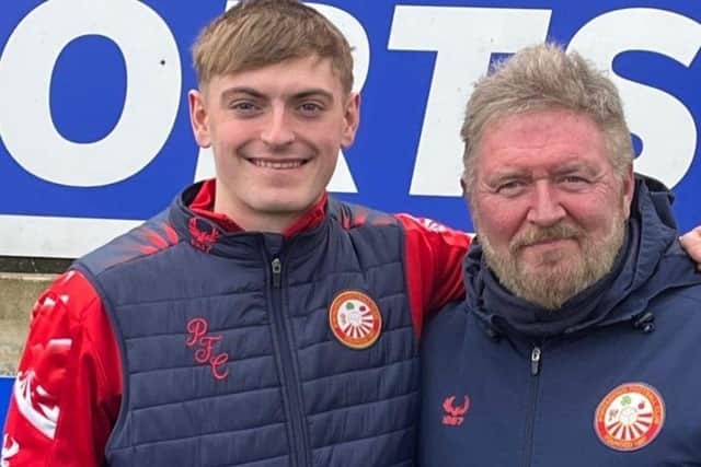 Ben Wylie secured the points for Portadown before seeing red.