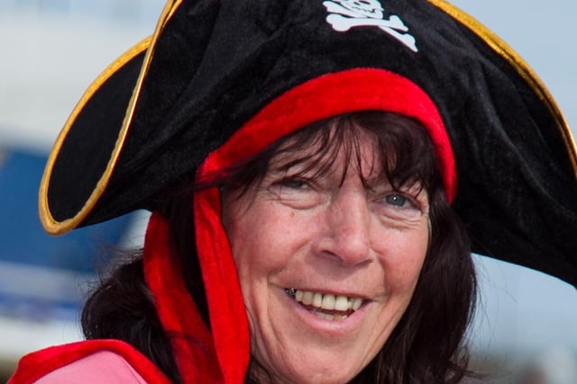 Helen Curry gets into the spirit of things at the 2012 regatta. INLT 35-424-RM