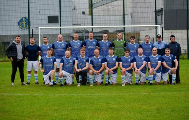 Mayobridge FC who were formed this season booked their place in the quarter-finals of the Mid-Ulster Shield when they beat Villa Rovers after extra time on Saturday: Pictures Brendan Monaghan