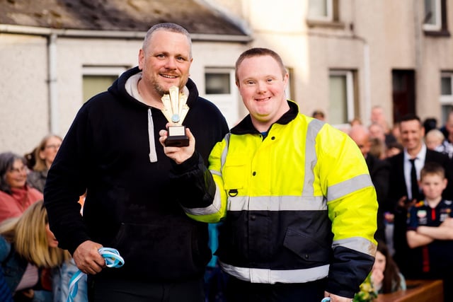Darren and Ian McCluney, the 'May Fair Flyers', were awarded Most Entertaining entry in the soap box derby.
