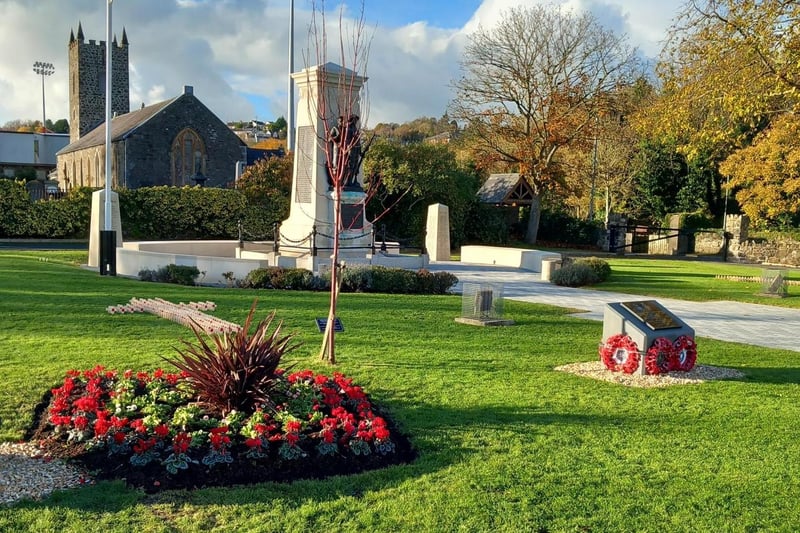 Wreaths were laid at Larne War Memorial.