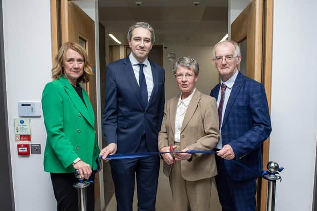 Minister Simon Harris TD and Professor Jocelyn Bell Burnell open the new DkIT science building. Picture: Ciara Wilkinson