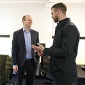 Communities Minister Gordon Lyons has visited the new Innovation Centre in Cushendall to hear how the facility is benefitting the local area. CREDIT DFC