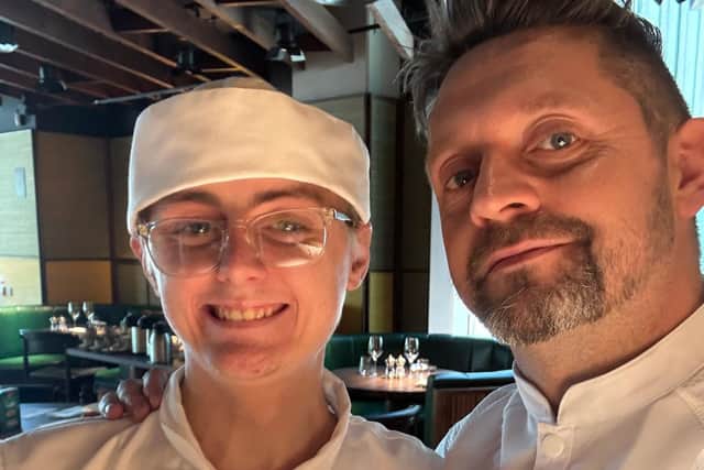 Matthew Beech with Gary Guiney, Riso Gallo chef ambassador.