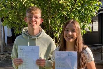 Adam Young and Erin Stewart GCSE pupils at Ballyclare High who both secured 10 A star grades.