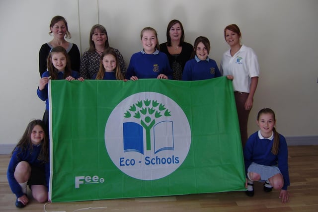 Staff and pupils at Ballinderry Primary School were delighted to be awarded their third green Eco Flag from Helen Cassidy TIDY Northern Ireland in 2012