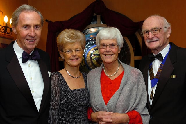 Fred and Claire Sweeney with Pamela and Fred McDowell at the Rainey Old Pupils Association formal in 2007.