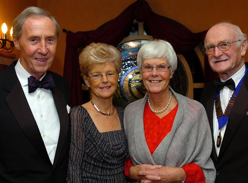Fred and Claire Sweeney with Pamela and Fred McDowell at the Rainey Old Pupils Association formal in 2007.