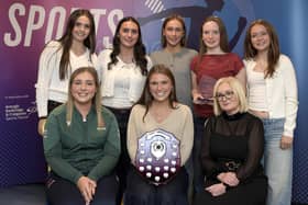 Youth School Team sponsored by AG Wilson Civil Engineering. Award winner: Royal School Armagh 1st XI Girls Hockey Team. Presented by Shauna McKay (AG Wilson Civil Engineering) and special guest Chloe Wilson.