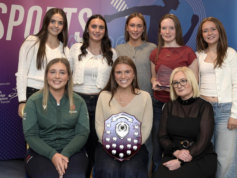 Youth School Team sponsored by AG Wilson Civil Engineering. Award winner: Royal School Armagh 1st XI Girls Hockey Team. Presented by Shauna McKay (AG Wilson Civil Engineering) and special guest Chloe Wilson.