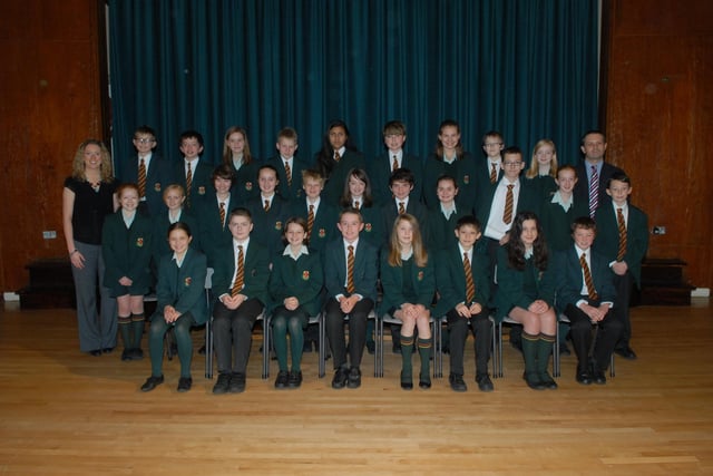Friends' School year 8 students in 2012 with Lynne McMurray and Chris Wilson, year teachers