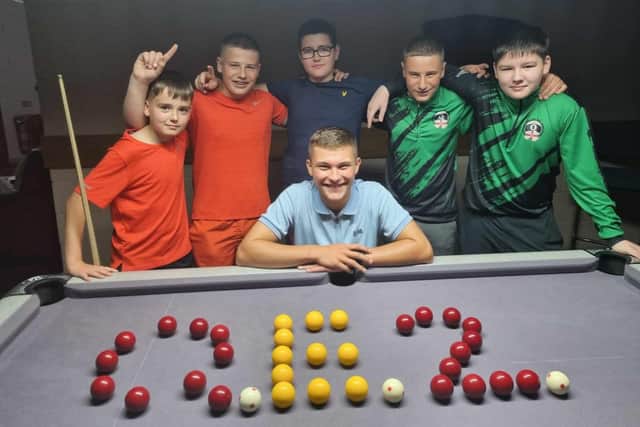 A team of under 18-year-old pool players, ‘The Cubs’, will be playing from QE2 snooker club. Photo submitted by Carrickfergus & District Pool league