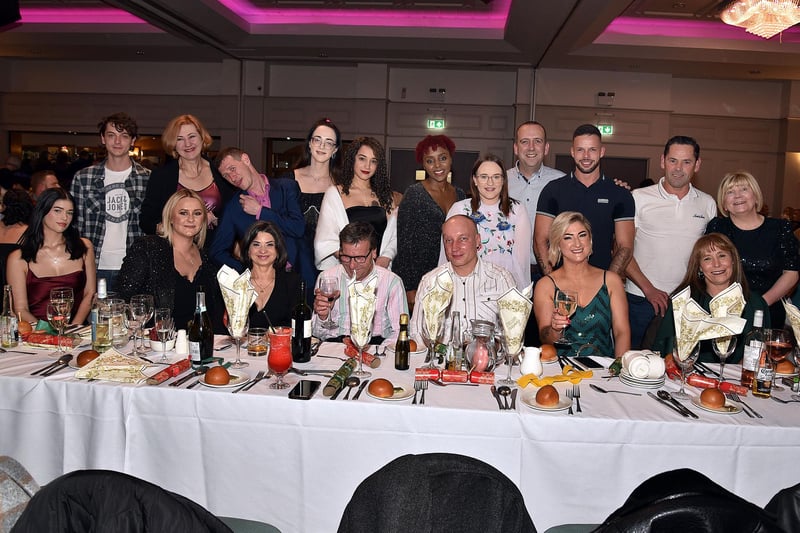 Staff from Moypark who enjoyed the Seagoe Hotel Christmas party night on Saturday, December 9. PT51-228.
