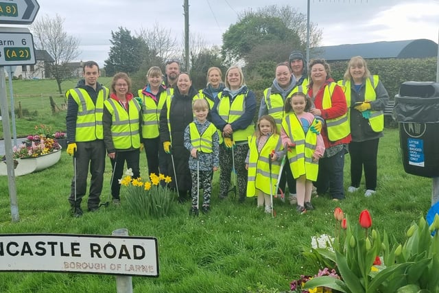 Volunteers joined together to tidy up the village by litter picking and garden tidying.