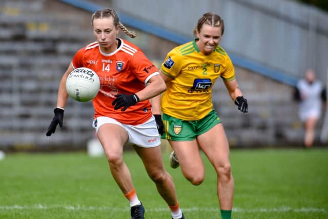 Armagh's Aoife McCoy pictured in action during the 2022 Ulster Final.