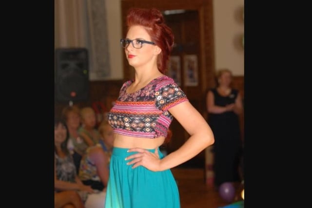 Patricia O'Lynn modelling at the fashion show in 2013.