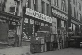 The opening of the first Houstons shop in Bridge Street in 1950.