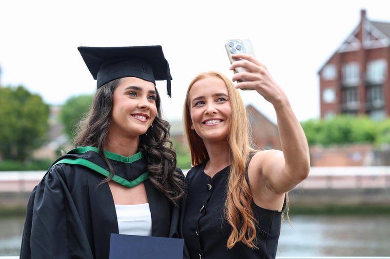 Orlagh McKenna who graduated with BSc Environmental Health pictured with her sister Shauna McKenna.