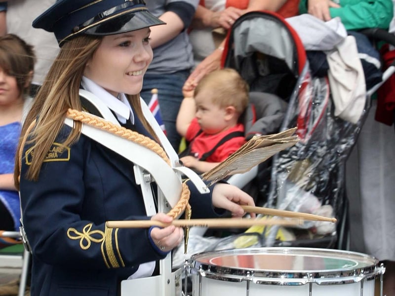 Laura Wilson keeps the beat for Ballyclare Victoria Band. NT29-057FP