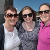 Donna Robertson, Lynsey McKeen and Kelly Deller enjoying the sun at Friends Goodwill festival in 2018. INLT 20-200-AM