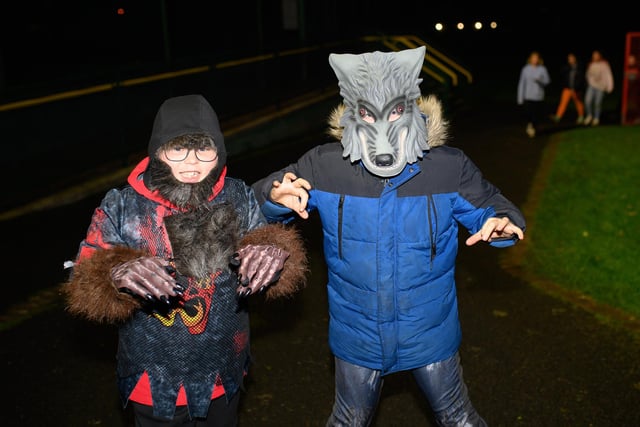 The werewolves were out at Larne Town Park's Halloween celebrations.
