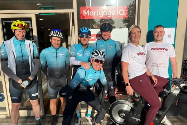 The team at the Bangor Mortgage IQ branch at the start of the charity effort.