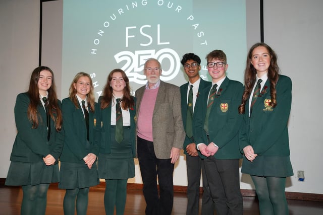 Old Scholar Ian McElhinney returned to Friends' recently to help the school launch its 250th anniversary celebrations