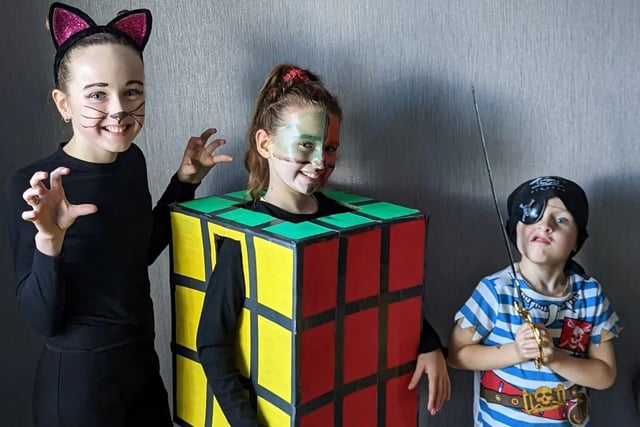 This trio look terrific in their creative Halloween costumes