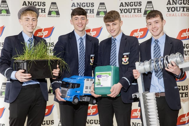 Pictured taking part in the 2023 ABP Angus Youth Challenge Exhibition for a place in the final of the competition is the team from Cookstown High School: Edward Irwin, Harry McKenzie, Aaron Brown and Cameron Cahoon.